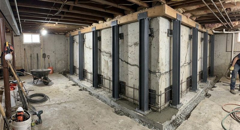 Basement Stabilization in Bartlesville, OK