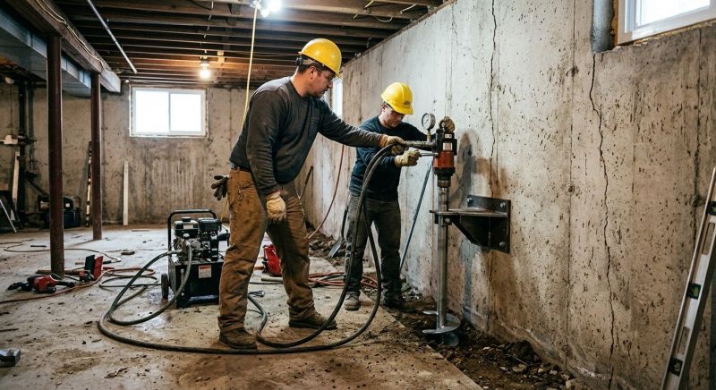 Basement Stabilization in Bartlesville, OK