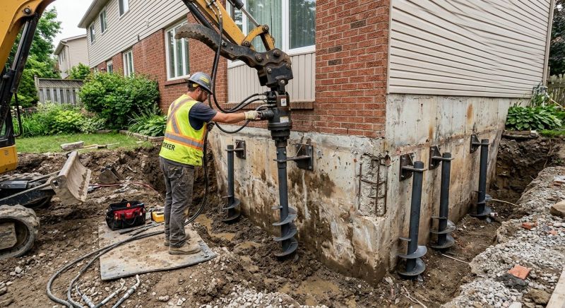 Helical Piers Installation in Bartlesville, OK