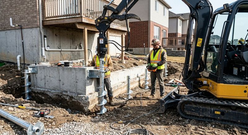 Helical Pile Installation in Bartlesville, OK